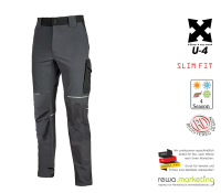 Stretch Arbeitshose Modell WORLD - Asphalt Grey Silber